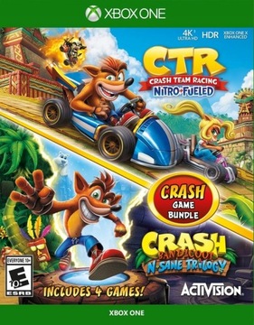 CRASH BANDICOOT BUNDLE N. SANE TRILOGY + CTR NITRO-FUELED KLUCZ XBOX ONE XS
