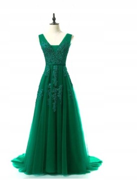Elegancka Długa Balowa Sukienka Suknia XS 34