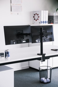 Uchwyt Na Monitor 13-32″ Biurkowy NA DWA MONITORY Certyfikowany VESA