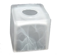 Klosz szklany kwadrat 10cm E27 do lamp, żyrandoli