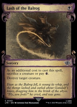 MTG LTR #543 Lash of the Balrog Silver Foil