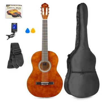 Gitara KLASYCZNA MAX SoloArt tuner akcesoria