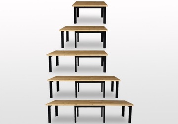 Стол на 8 устойчивых ножках, LOFT 120*90, раздвигается до 370.