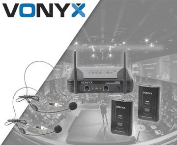Беспроводной микрофон ГАРНИТУРА 2 шт. Станция VHF+