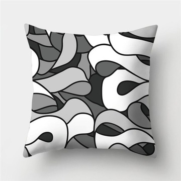 Poszewka Czarno-białe geometryczne paski Sofa do s