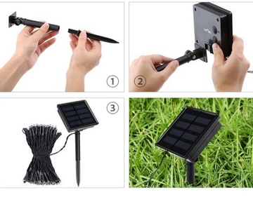 НАРУЖНЫЕ РОЖДЕСТВЕНСКИЕ ОГНИ СОЛНЕЧНЫЕ GIRLAND 100 LED SOLAR