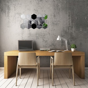 ЗАКРЫТО! Зеркала настенные HEX MIX 10 шт.