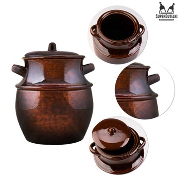 КЕРАМИЧЕСКАЯ ГОРШОК, БОЧКА 4 Л ДЛЯ ОГУРЦОВ, СМАЛА, СЛИВОЧНОГО СЛИВАНИЯ