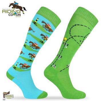 Гольфы SJBW для верховой езды, узор HORSE RACING