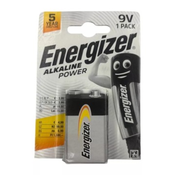 BATERIA 9V ENERGIZER ALKALINE POWER