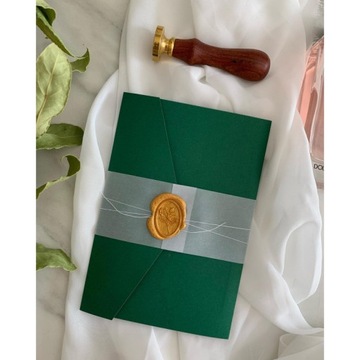 Приглашения на свадьбу в стиле бохо в деревенском стиле GREEN LEAVES