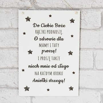 tabliczka modlitwa prezent zawieszka