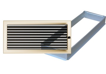 KRATKA KOMINKOWA ŻALUZJA 22X45 POZŁACANA KIESZEŃ