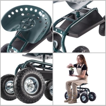 САДОВЫЙ СТУЛ НА КОЛЕСАХ СИДЕНЬЕ САДОВЫЙ СТУЛ ИНСТРУМЕНТЫ ДЛЯ ХРАНЕНИЯ 2в1