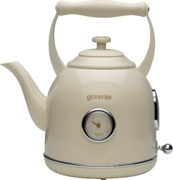 Красивый кремовый кухонный гарнитур GORENJE RETRO бежевый с K17CLIN