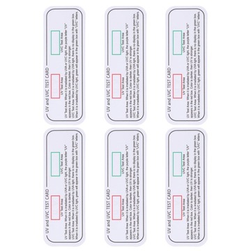 6шт. Легкие тестовые карты. Портативные тестовые карты UVA UVC.