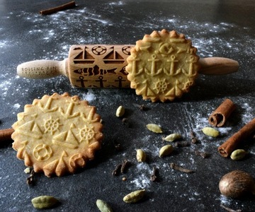 Скалка с гравировкой SEA