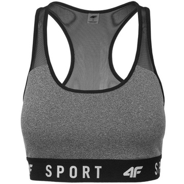 Stanik sportowy treningowy 4F H4Z22 STAD350 szary