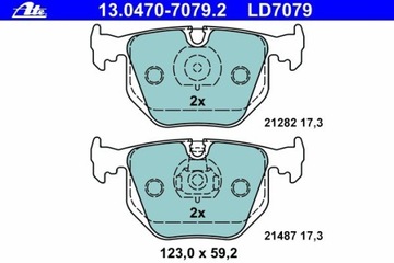 КОЛОДКІ ГАЛЬМА. ЗАД BMW SERIA-3, SERIA-7, BMW X3, X5 