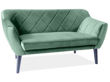 Sofa KARO 2 VELVET zielona glamour SIGNAL
