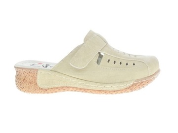 Klapki medyczne zdrowotne R201-6 Beige r.39