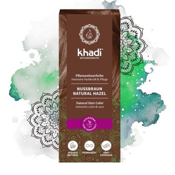 KHADI farba ziołowa henna ORZECHOWY BRĄZ 100g