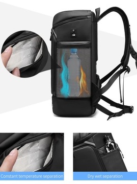 Рюкзак Outwalk 7716 для ноутбука 15,6, карман для обуви, черный