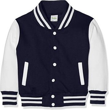 SPORTOWA BLUZA BASEBALL ROZPINANA BAWEŁNIANA 140