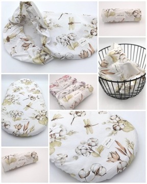 Хлопковая простыня для гондолы, корзина Моисея - стрекоза.