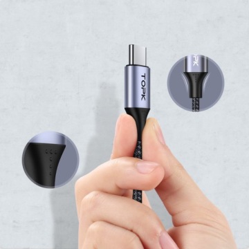 Быстрый кабель USB-USB C / USB Type C 2 метра TOPK