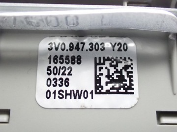 LAMPA INTERIÉR KABINY ORIGINÁLNÍ 3V0947303 SKODA KODIAK 23R