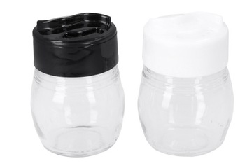 SOLNICZKA PIEPRZNICZKA KOMPLET SZKLANA SOLNICZKA I PIEPRZNICZKA KLASYCZNE