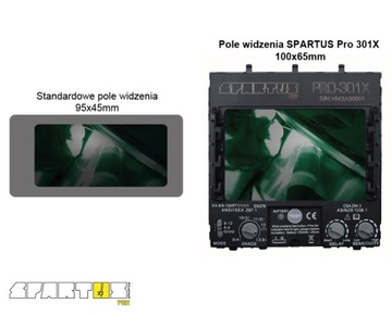 Самозатемняющийся шлем 301X SPARTUS Большое поле зрения 100х65 + БЫСТРЫЙ