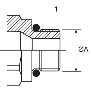 Szybkozłącze gniazdo hydrauliczne MF M18x1,5 AG 3C