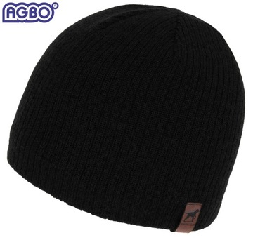 ШАПКА МУЖСКАЯ ЖЕНСКАЯ ЗИМНЯЯ МЕРИНОСОВАЯ шерсть Универсальная ПОЛЬСКИЙ ПРОДУКТ ЧЕРНАЯ