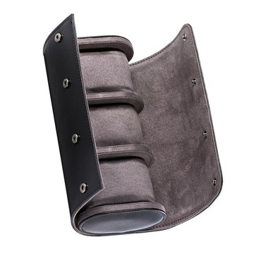 Zegarki Rolka Etui podróżne PU Zegarki Organizator StyleC-Czarny 20x10x7cm