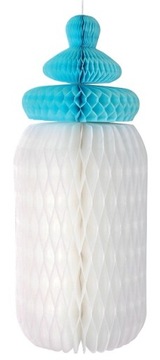 ROZETA DEKORACYJNA BUTELKA NIEBIESKA BABY SHOWER