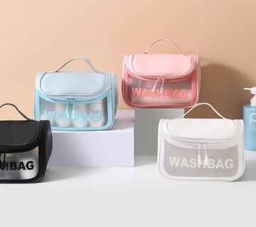 Kosmetyczka Wodoodporna Wisząca Organizer Podróżny Etui Na Kosmetyki Różowa