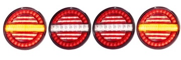 Lampa Zespolona tylna LED OKRĄGŁA KOMPLET Naczepa Przyczepa AUTO Laweta