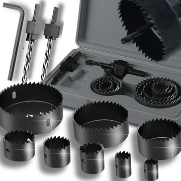 НАБОР КОРОНОЧНЫХ ПИЛ ДЛЯ ДЕРЕВОРЕЗОВ 19-64 ММ 12 ЭЛЕМЕНТОВ КОРОНОЧНАЯ ПИЛА ДЛЯ ДЕРЕВА