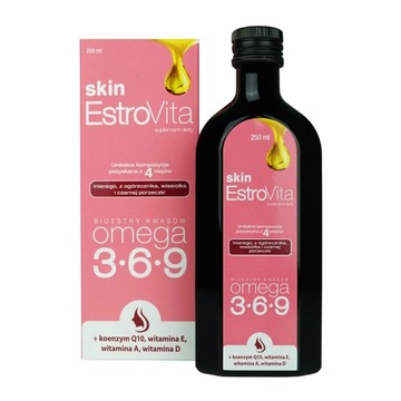 ESTROVITA SKIN KWASY OMEGA 3 6 9 SKÓRA CERA 250 ml