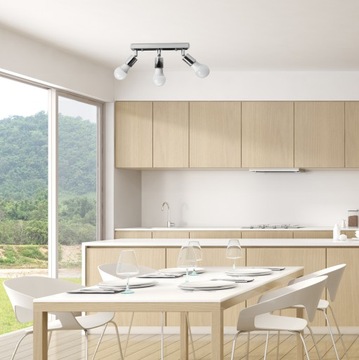 Потолочная лампа потолок прожектор металлической линии Chrome 3