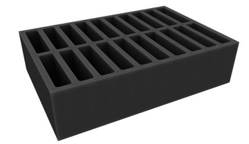 Полноразмерный пенопласт с 20 вырезами 118x27 мм.