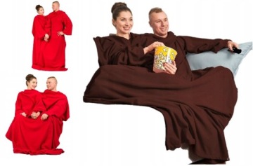 Одеяло-халат большое теплое одеяло с рукавами Подарок
