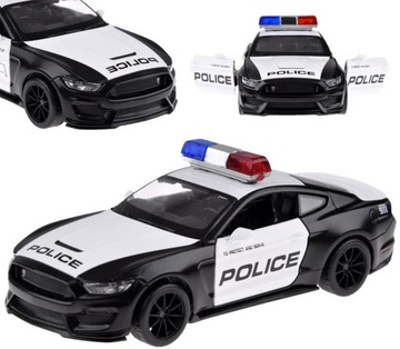 AUTKO SPORTOWE SAMOCHÓD POLICJA FORD ŚWIATŁO DŹWIĘK METALOWE MODEL 1:32