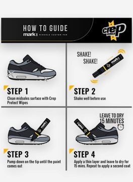 Marker do odświeżania podeszw butów Crep Protect Mark-On Pen - black