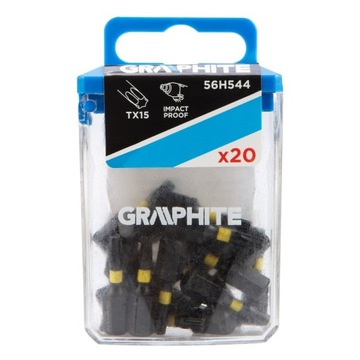 Bity udarowe TX15 x 25mm, zestaw 20 szt. GRAPHITE