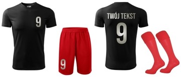 STRÓJ PIŁKARSKI Z WŁASNYM NADRUKIEM NAPISEM (L) KOMPLET SPORTOWY