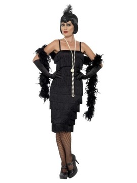 Strój Flapper Kostium Lata 20 Gangsterki Retro L
