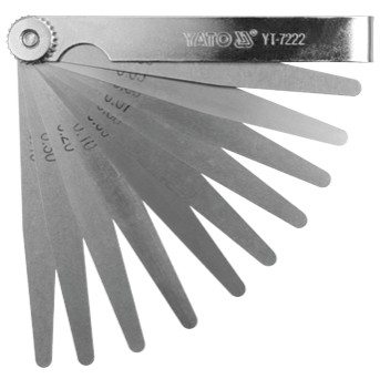 SZCZELINOMIERZ 100 MM, 10 LISTKÓW, 0,05-0,5 MM YT-7222
